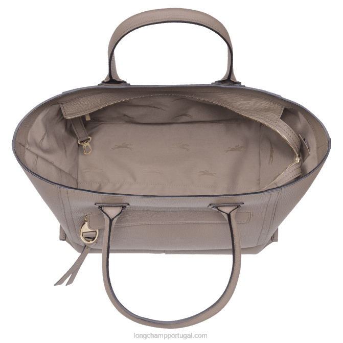Longchamp 6DPZ172 taupe mulheres bolsa de caixa de correio l