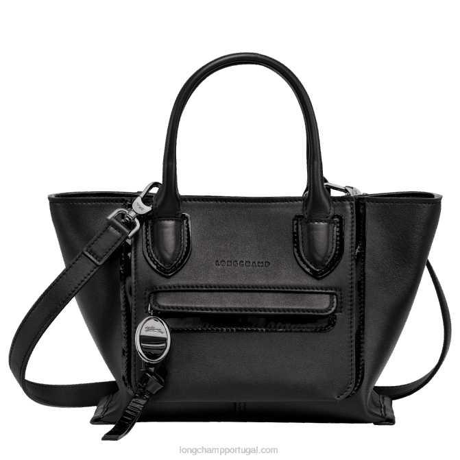 Longchamp 6DPZ175 preto mulheres mala de caixa de correio f