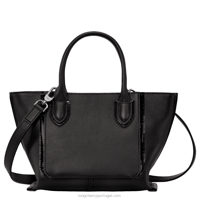 Longchamp 6DPZ175 preto mulheres mala de caixa de correio f
