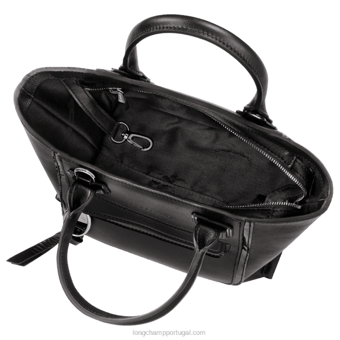 Longchamp 6DPZ175 preto mulheres mala de caixa de correio f