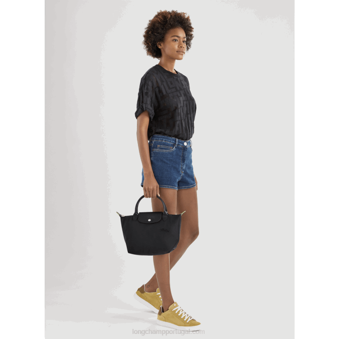 Longchamp 6DPZ186 preto mulheres bolsa verde le pliage s