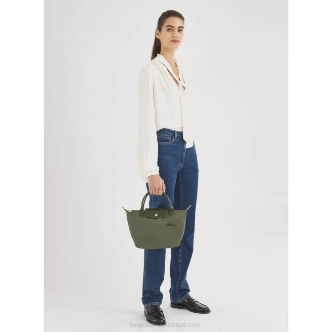 Longchamp 6DPZ187 floresta mulheres bolsa verde le pliage s