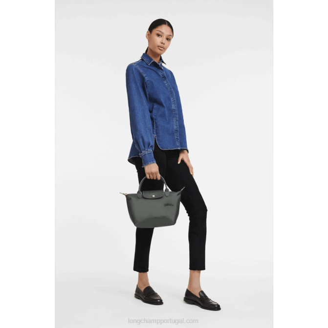 Longchamp 6DPZ189 grafite mulheres bolsa verde le pliage s