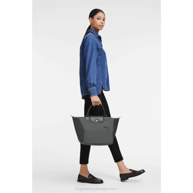 Longchamp 6DPZ194 grafite mulheres bolsa verde le pliage m