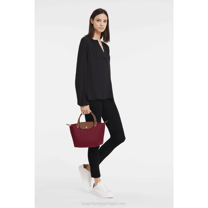 Longchamp 6DPZ199 vermelho mulheres bolsa original le pliage s