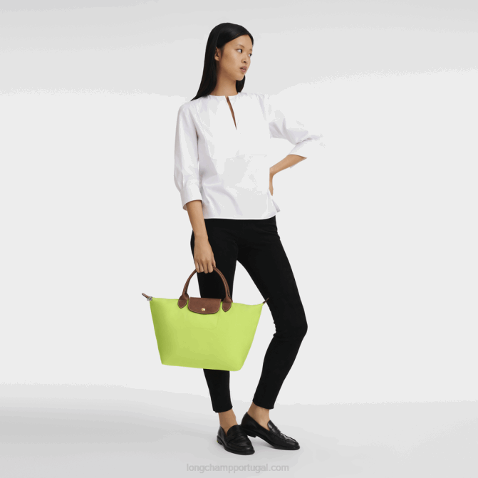 Longchamp 6DPZ205 luz verde mulheres bolsa original le pliage m
