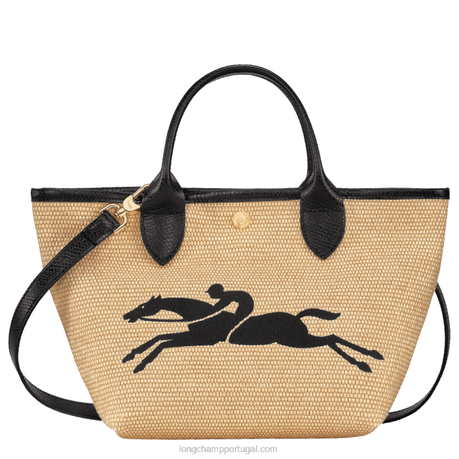 Longchamp 6DPZ28 preto mulheres bolsa cesto le panier pliage s