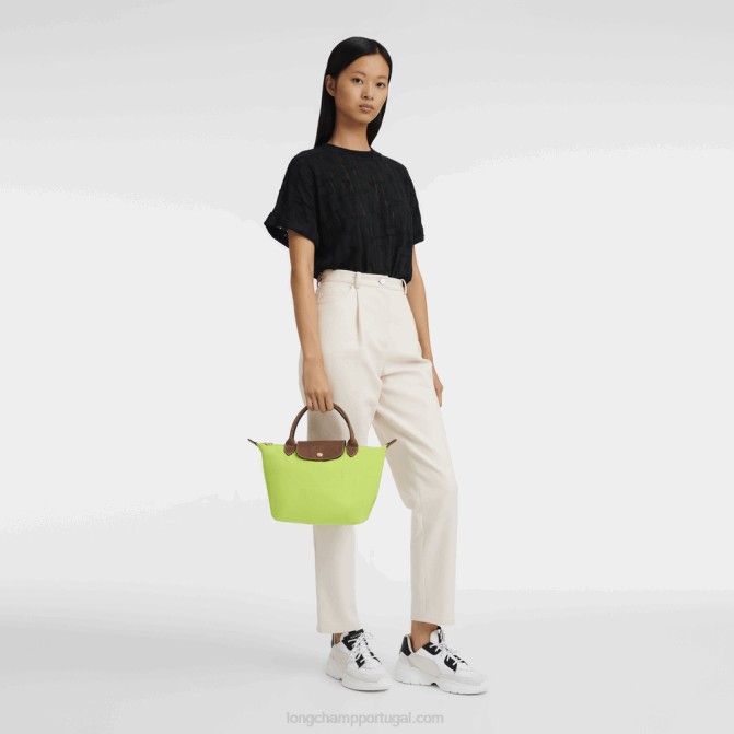 Longchamp 6DPZ33 luz verde mulheres bolsa original le pliage s