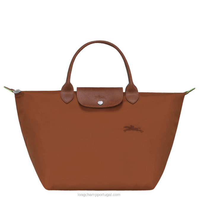 Longchamp 6DPZ42 conhaque mulheres bolsa verde le pliage m