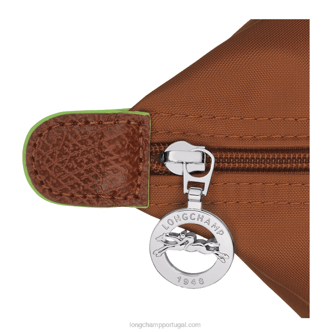 Longchamp 6DPZ42 conhaque mulheres bolsa verde le pliage m