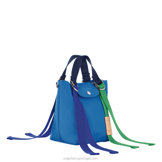 Longchamp 6DPZ44 azul mulheres bolsa le pliage re play xs