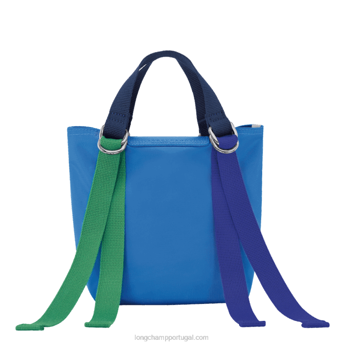 Longchamp 6DPZ44 azul mulheres bolsa le pliage re play xs