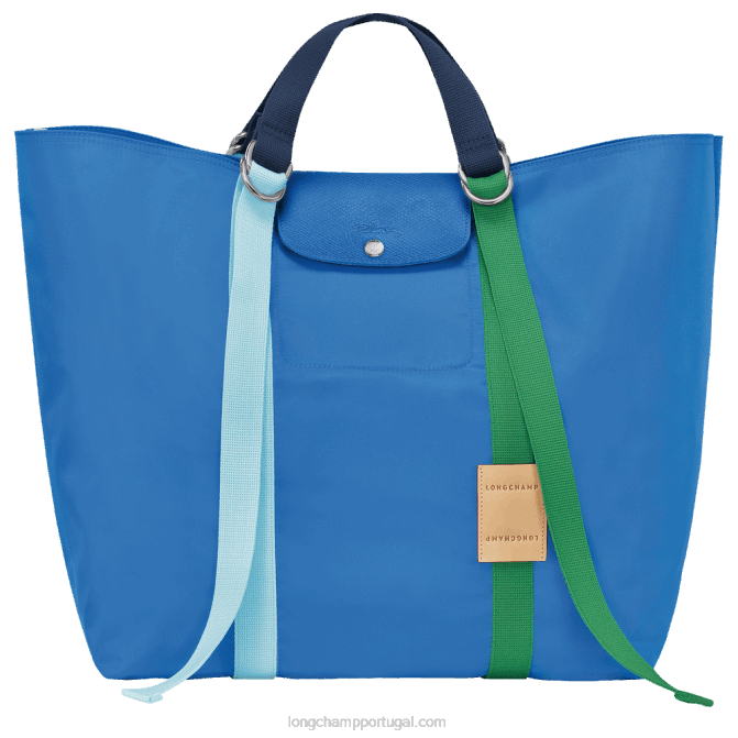 Longchamp 6DPZ55 azul mulheres bolsa le pliage re play xl