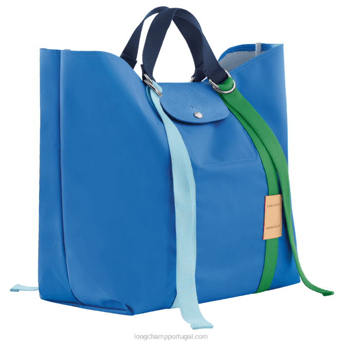 Longchamp 6DPZ55 azul mulheres bolsa le pliage re play xl