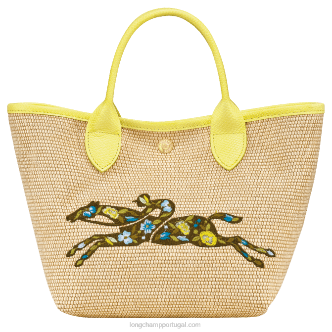 Longchamp 6DPZ60 amarelo mulheres bolsa cesto le panier pliage s