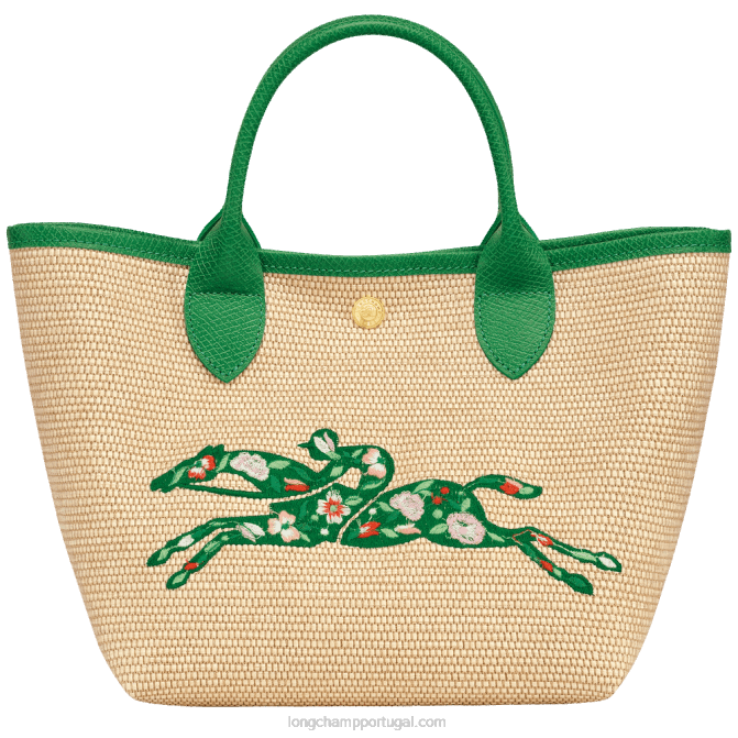 Longchamp 6DPZ61 verde mulheres bolsa cesto le panier pliage s