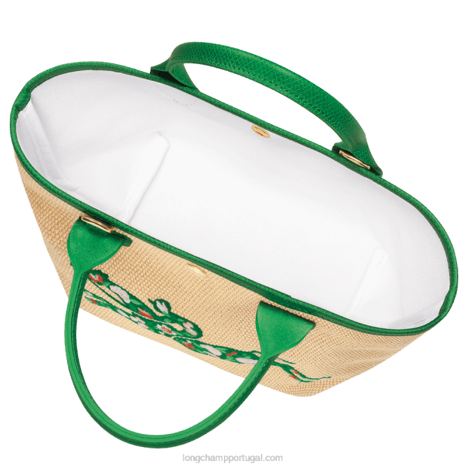 Longchamp 6DPZ61 verde mulheres bolsa cesto le panier pliage s