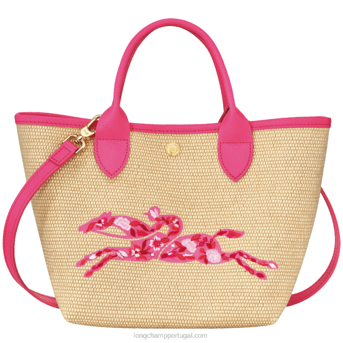Longchamp 6DPZ62 fúcsia mulheres bolsa cesto le panier pliage s