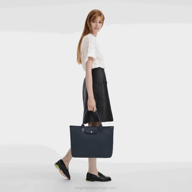 Longchamp 6DPZ86 marinha mulheres bolsa tote city le pliage l