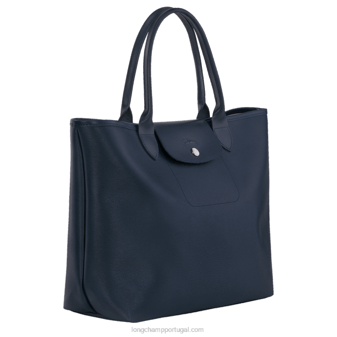 Longchamp 6DPZ86 marinha mulheres bolsa tote city le pliage l