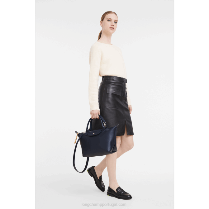 Longchamp 6DPZ88 marinha mulheres bolsa alça superior le pliage city s
