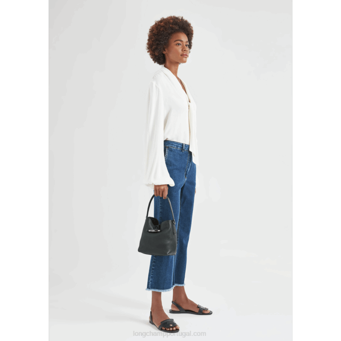 Longchamp 6DPZ92 preto mulheres saco de balde essencial roseau xs