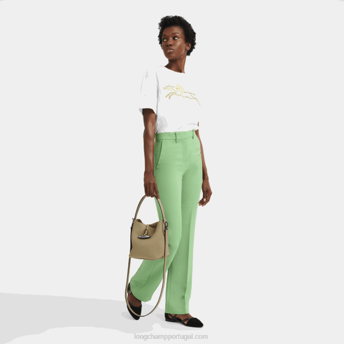 Longchamp 6DPZ93 bege mulheres saco de balde essencial roseau xs