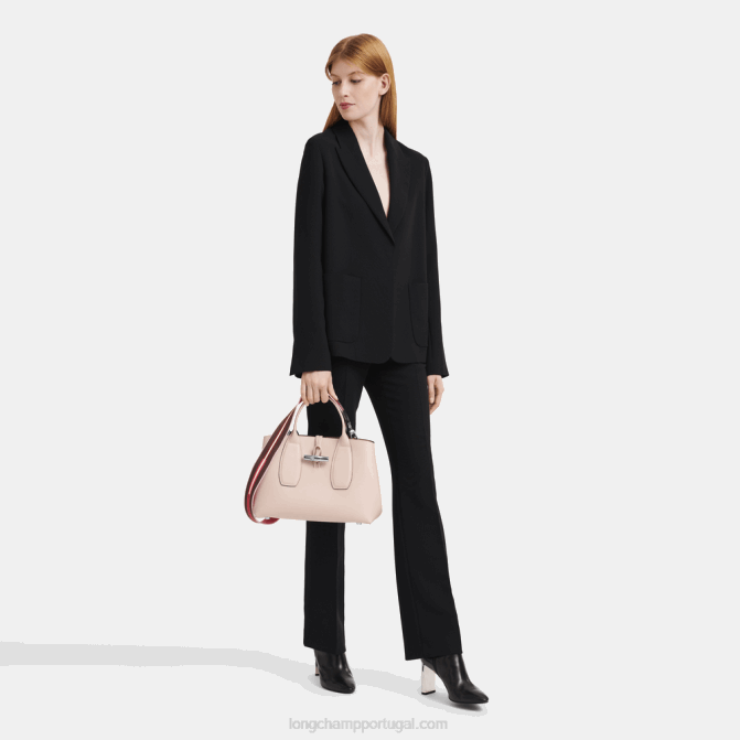 Longchamp 6DPZ99 Rosa pálido mulheres bolsa roseau m