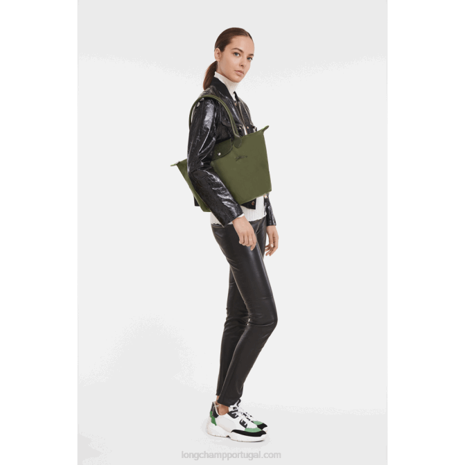 Longchamp 6DPZ29 floresta mulheres bolsa verde le pliage m