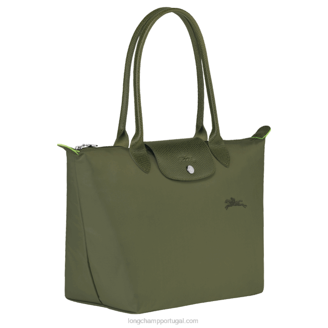 Longchamp 6DPZ29 floresta mulheres bolsa verde le pliage m