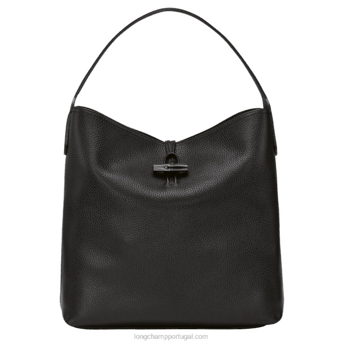 Longchamp 6DPZ356 preto mulheres bolsa hobo essencial roseau