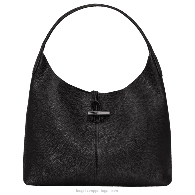 Longchamp 6DPZ357 preto mulheres bolsa hobo essencial roseau l