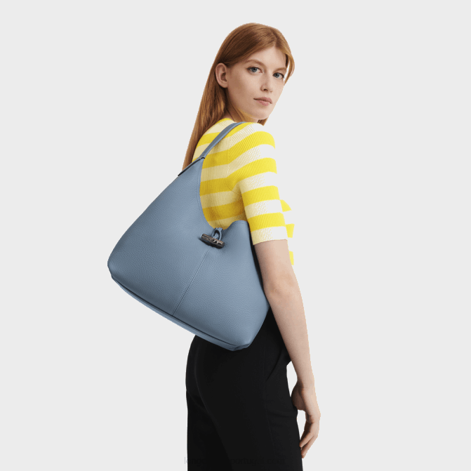 Longchamp 6DPZ359 ardósia mulheres bolsa hobo essencial roseau l