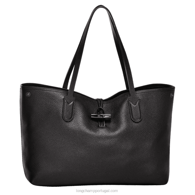 Longchamp 6DPZ360 preto mulheres bolsa tote essencial roseau l