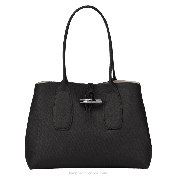 Longchamp 6DPZ368 preto mulheres bolsa roseau l