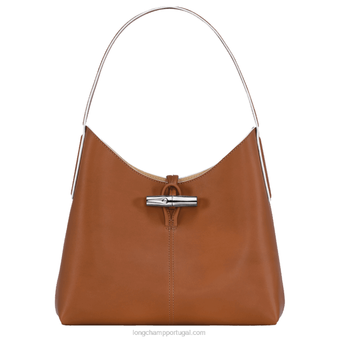 Longchamp 6DPZ382 conhaque mulheres bolsa hobo roseau m