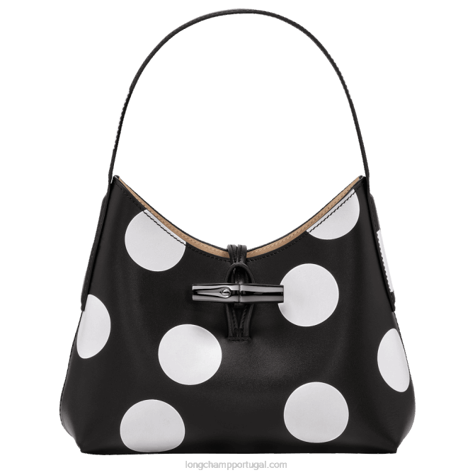 Longchamp 6DPZ383 preto mulheres bolsa vagabundo roseau s