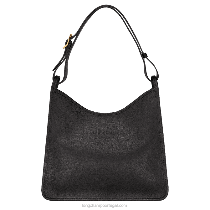 Longchamp 6DPZ388 preto mulheres Le Foulonne Hobo Bag M