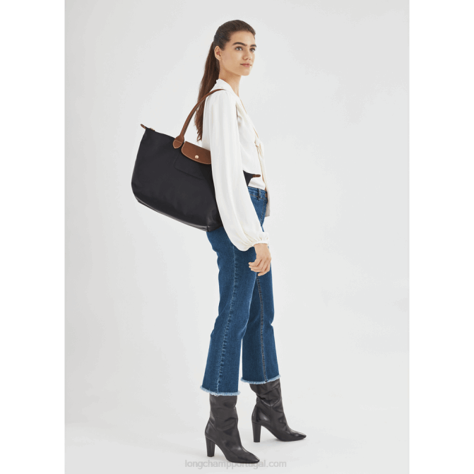 Longchamp 6DPZ38 preto mulheres bolsa tote original le pliage l