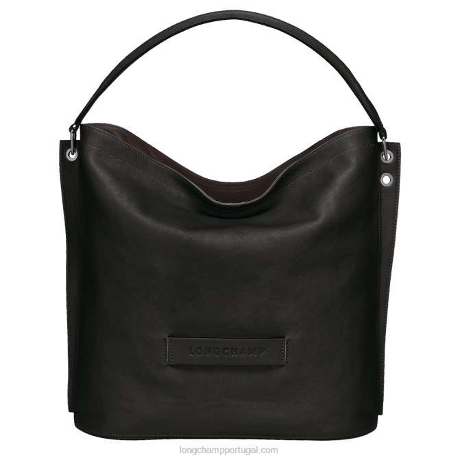 Longchamp 6DPZ398 preto mulheres saco vagabundo 3d l