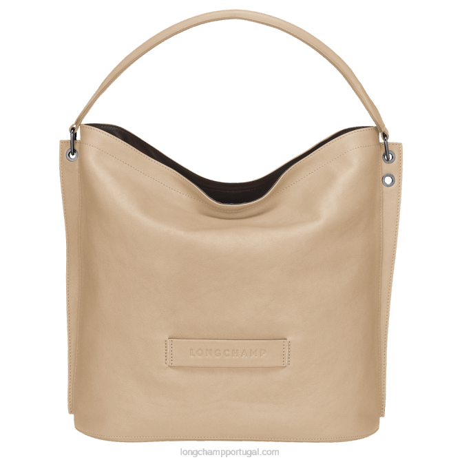 Longchamp 6DPZ399 bege mulheres saco vagabundo 3d l