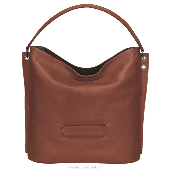 Longchamp 6DPZ402 conhaque mulheres saco vagabundo 3d l