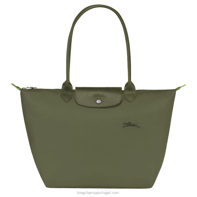 Longchamp 6DPZ403 floresta mulheres bolsa verde le pliage l