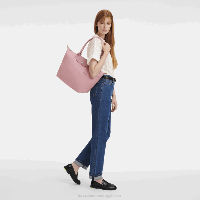 Longchamp 6DPZ408 pétala rosa mulheres bolsa verde le pliage l