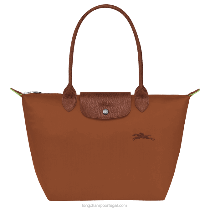 Longchamp 6DPZ410 conhaque mulheres bolsa verde le pliage m