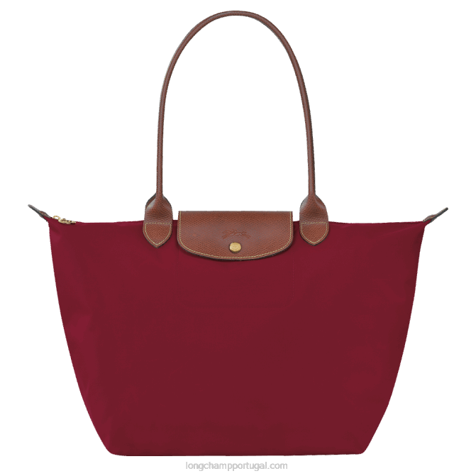 Longchamp 6DPZ416 vermelho mulheres bolsa tote original le pliage l