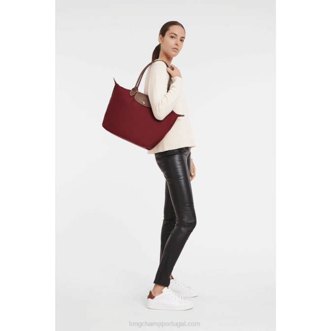 Longchamp 6DPZ416 vermelho mulheres bolsa tote original le pliage l