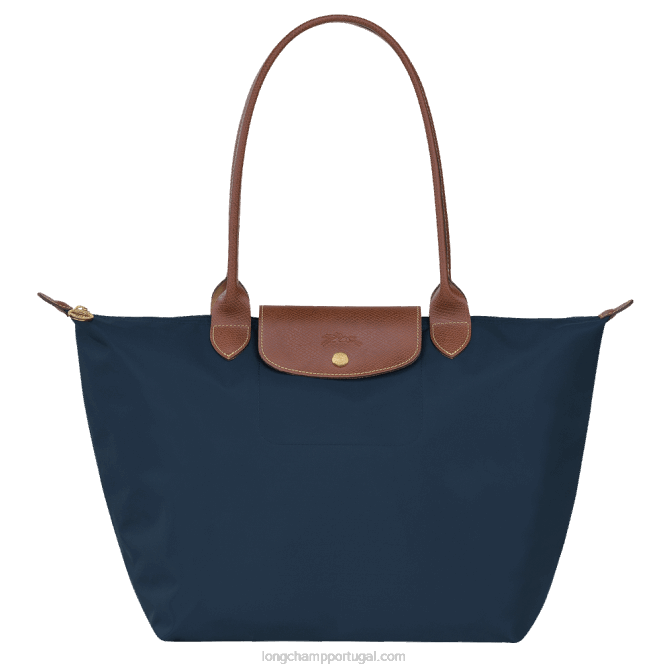 Longchamp 6DPZ417 marinha mulheres bolsa tote original le pliage l