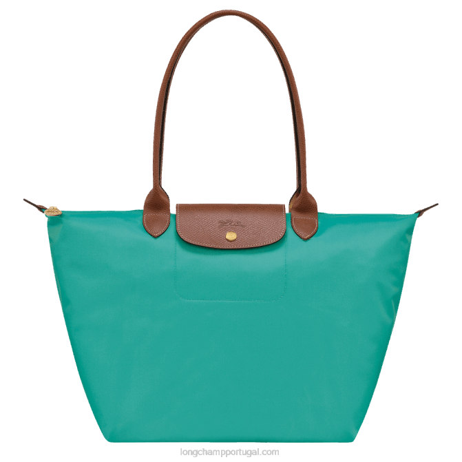 Longchamp 6DPZ418 turquesa mulheres bolsa tote original le pliage l