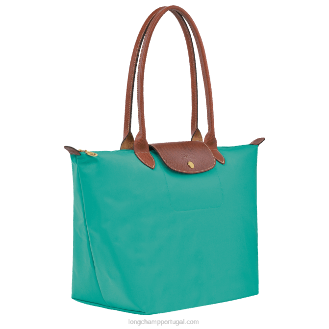 Longchamp 6DPZ418 turquesa mulheres bolsa tote original le pliage l